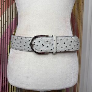 The Tailored Sportsman Ostrich Leather Wide Belt